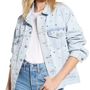 Rainbow embellished Levi jacket (NWT)